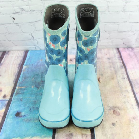 BOGS Floral Rubber Rain Boots Size 2 - Picture 6 of 7